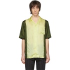 Dries Van Noten Green and Yellow Carltone Colorblocked Shirt