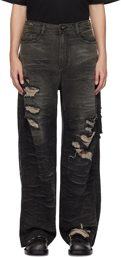 Photo: ADER error Black Distressed Jeans