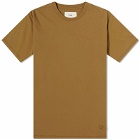 Folk Men's Contrast Sleeve T-Shirt in Tobacco