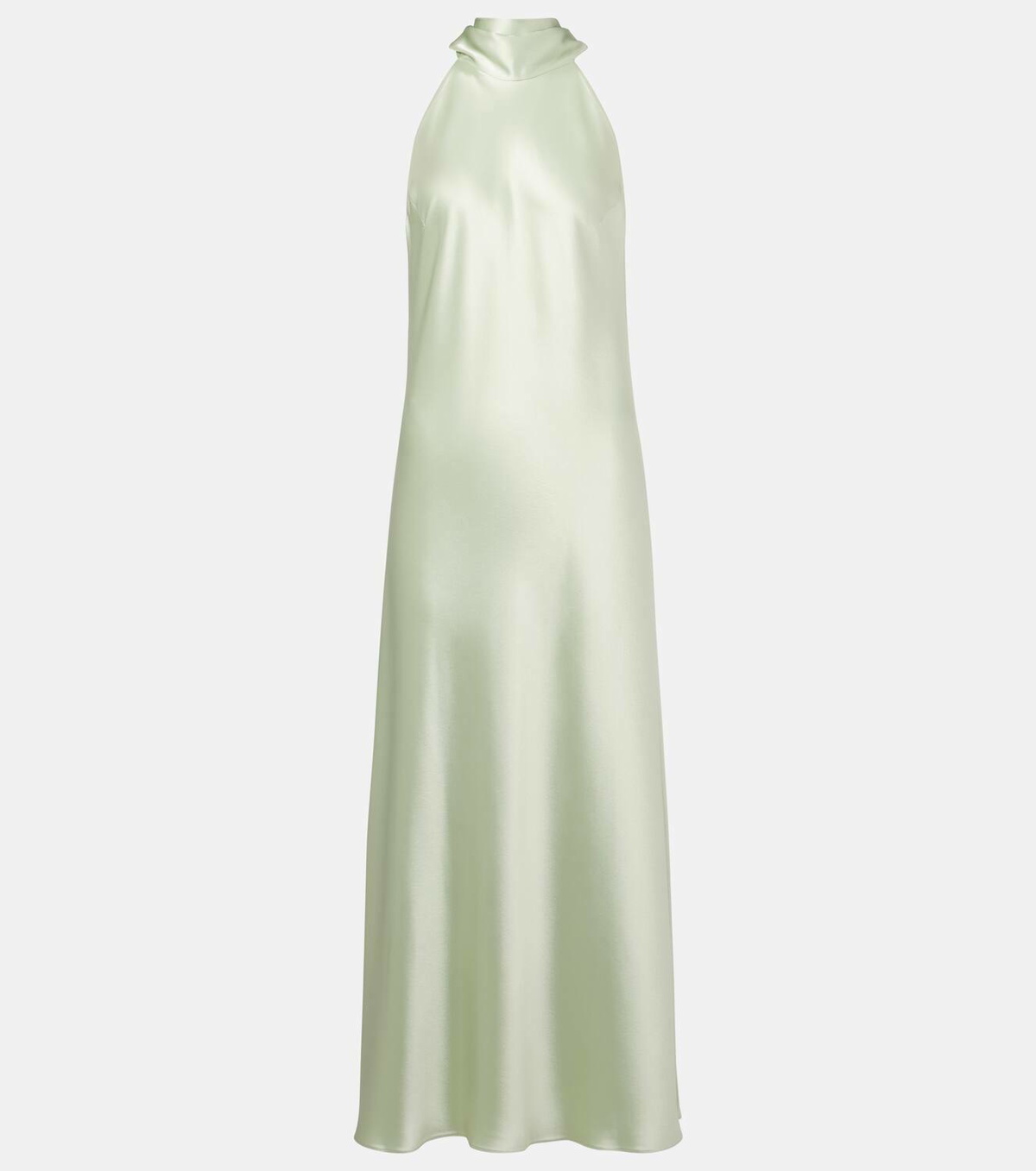 Galvan Sienna scarf-detail satin maxi dress