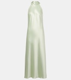 Galvan Sienna scarf-detail satin maxi dress