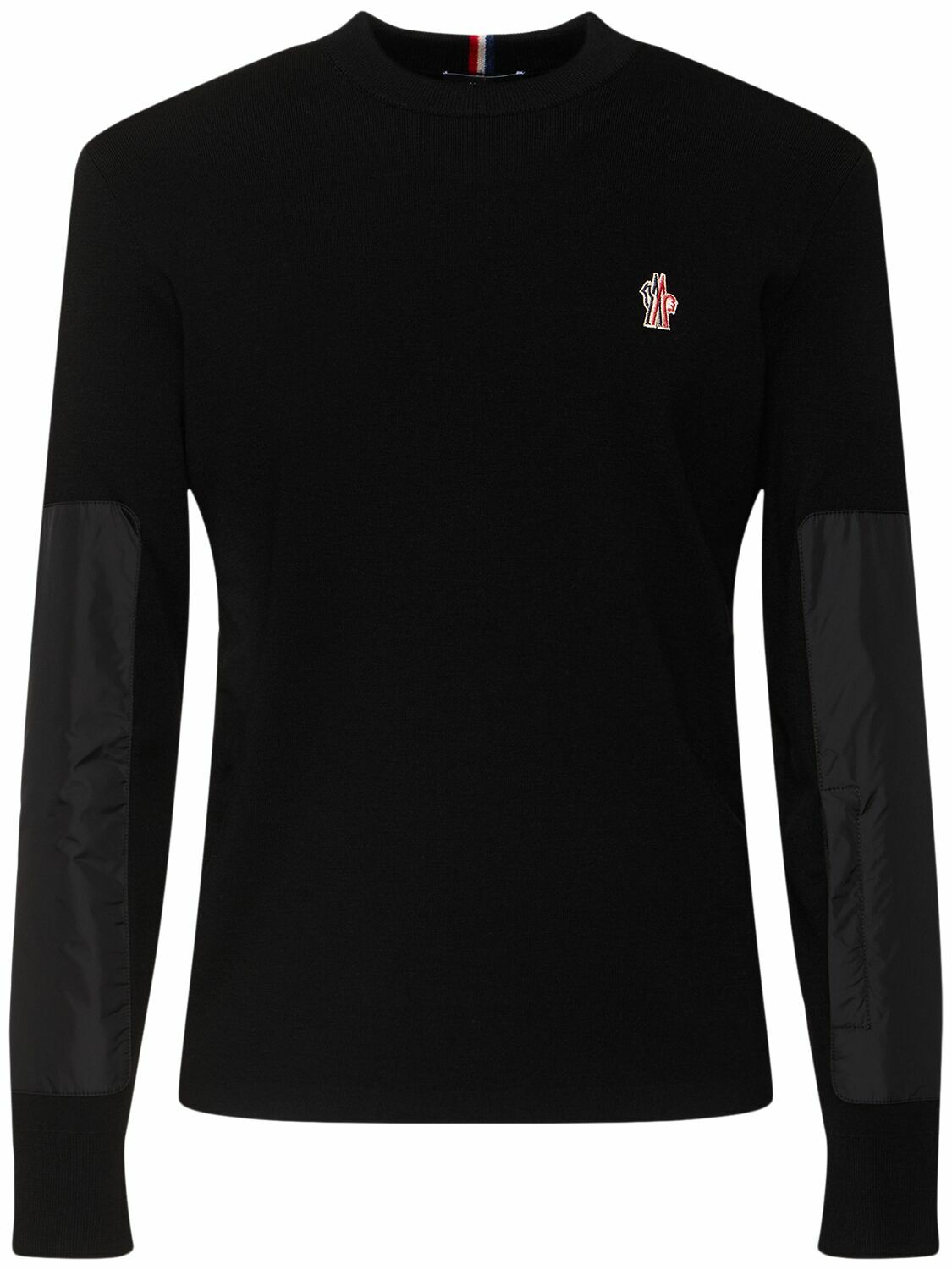 Tシャツ・カットソー MONCLER GRENOBLE Embroidered Wool Blend Tricot Sweater Moncler Grenoble Embroidered Wool Blend Tricot Sweater