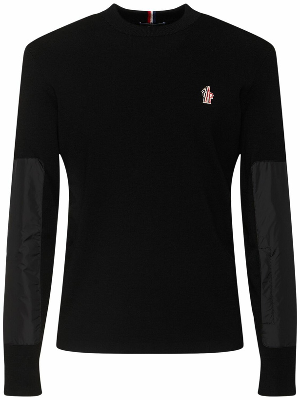 Photo: MONCLER GRENOBLE Wool Blend Turtleneck Sweatshirt