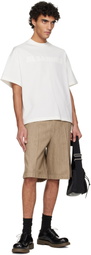 Jil Sander Beige Lightweight Denim Shorts