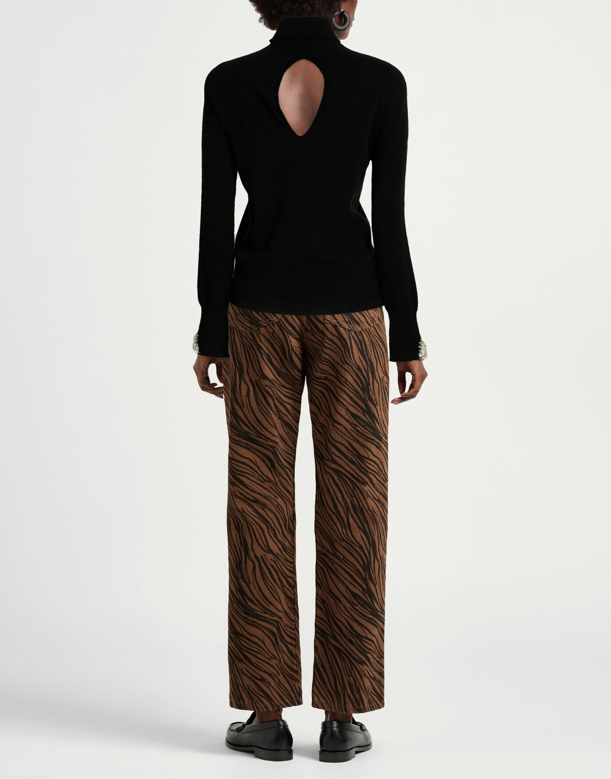 Chiara Boni La Petite Robe Womens Turtleneck in Black