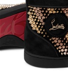 Christian Louboutin - Galvalouis Spikes Suede High-Top Sneakers - Black