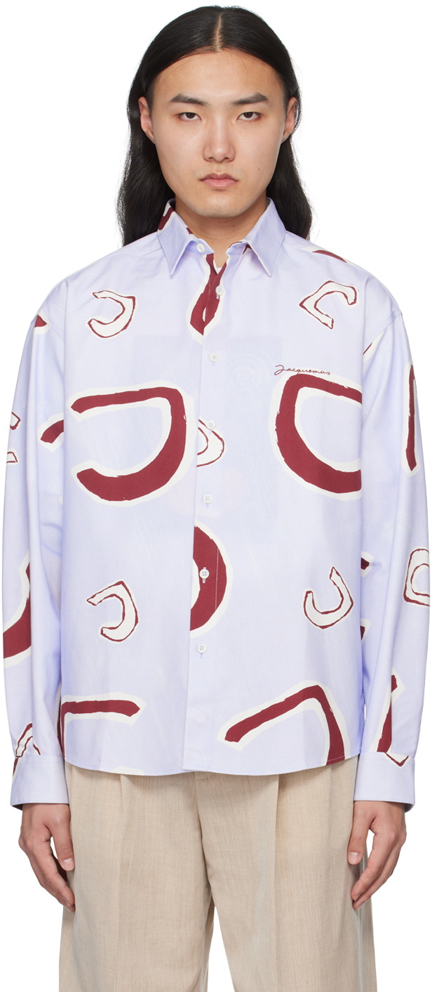 JACQUEMUS Blue Les Sculptures 'La chemise Simon' Shirt Jacquemus