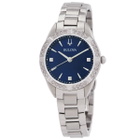 Bulova Quartz Crystal Blue Dial Ladies Watch 96R243