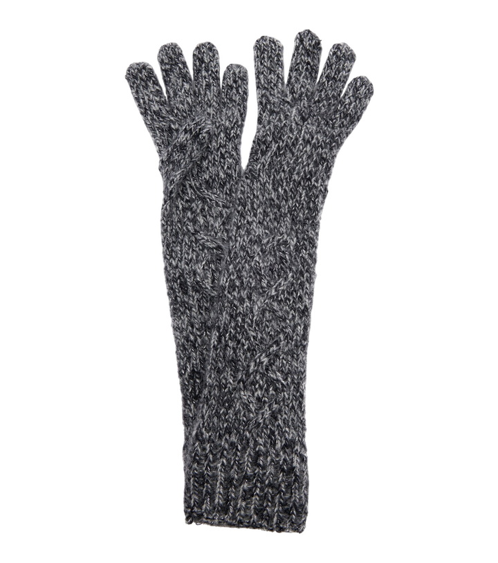 Photo: Moncler Embroidered alpaca-blend gloves