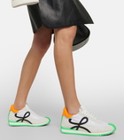 Loewe - Flow suede-paneled sneakers