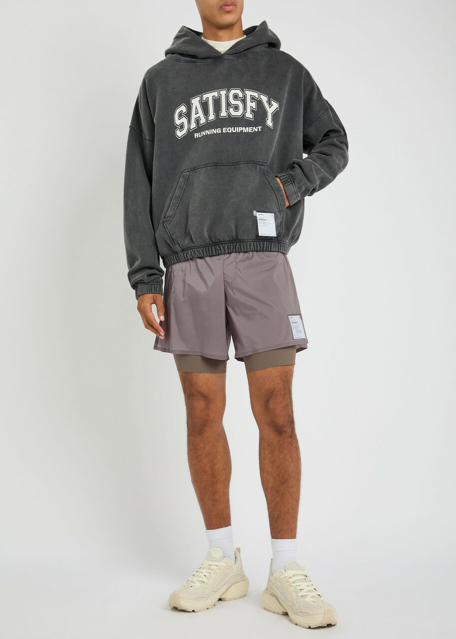 Satisfy Softcell Hooded Cotton Sweatshirt Black