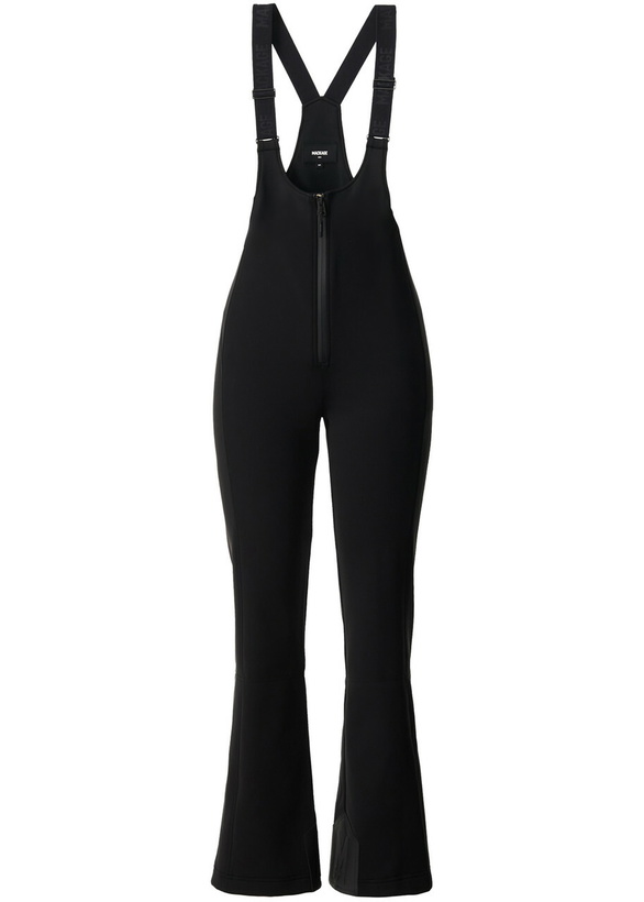 Photo: Mackage Gia Bonded Fleece-backed Techno Jersey Salopettes Black