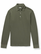 Kiton - Slim-Fit Cotton-Piqué Polo Shirt - Green