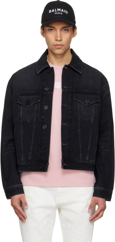 Photo: Balmain Black Faded Denim Jacket