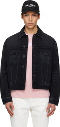 Balmain Black Faded Denim Jacket