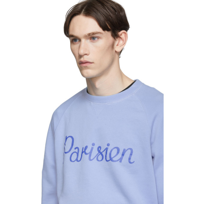 Maison Kitsune Blue Parisien Sweatshirt Maison Kitsune