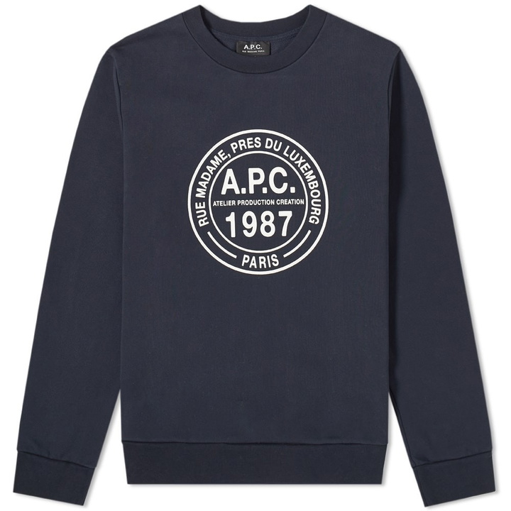 Photo: A.P.C. Simon Logo Crew Sweat