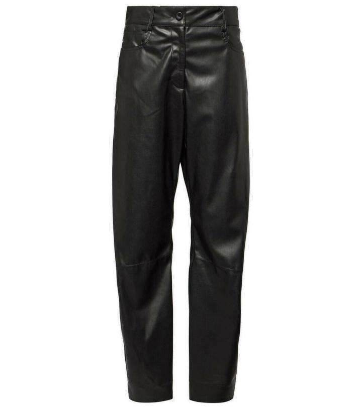 Photo: Stella McCartney High-rise faux leather straight pants