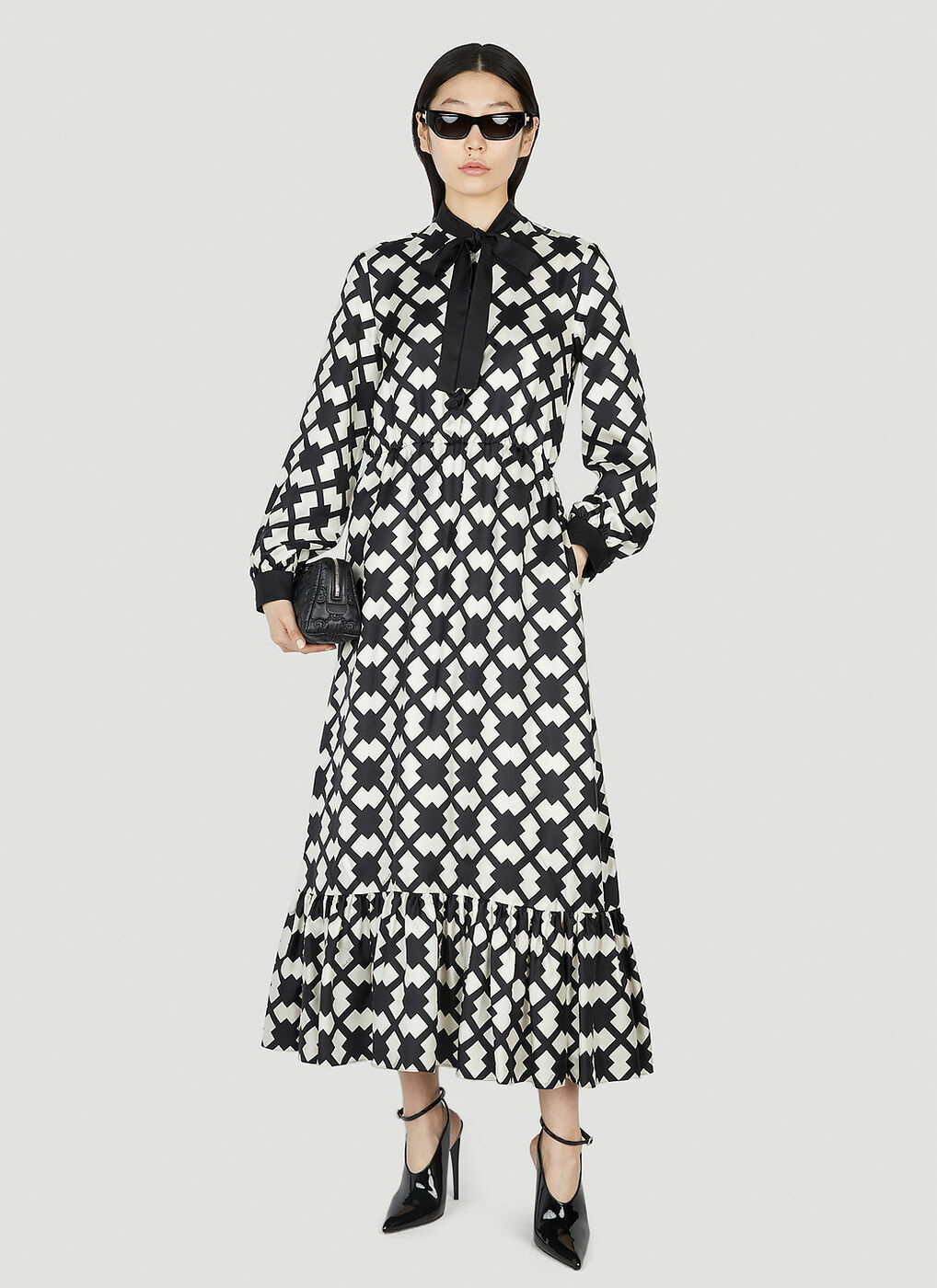 Gucci - Rhombus Tile Dress in Black Gucci