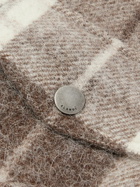 Alanui - Checked Brushed Wool and Alpaca Overshirt - Brown
