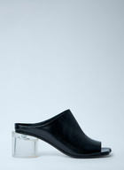MM6 Maison Margiela Leather Mule with Transparent Block Heel