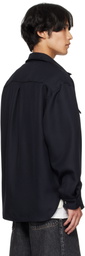 Rhude Black Boxy LS Work Shirt