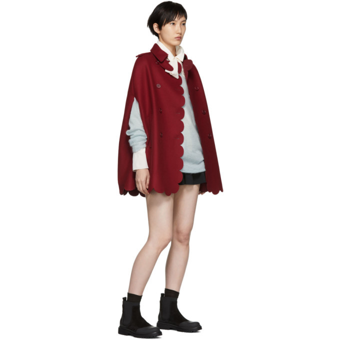 RED Valentino Red Scalloped Cape RED Valentino