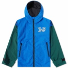 JW Anderson Men's Colour Block JWA Parka Jacket in Blue/Green