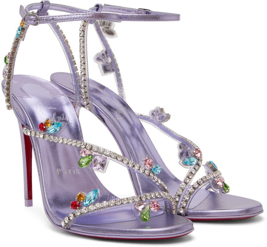 Christian Louboutin Purple Joli Queen Heeled Sandals