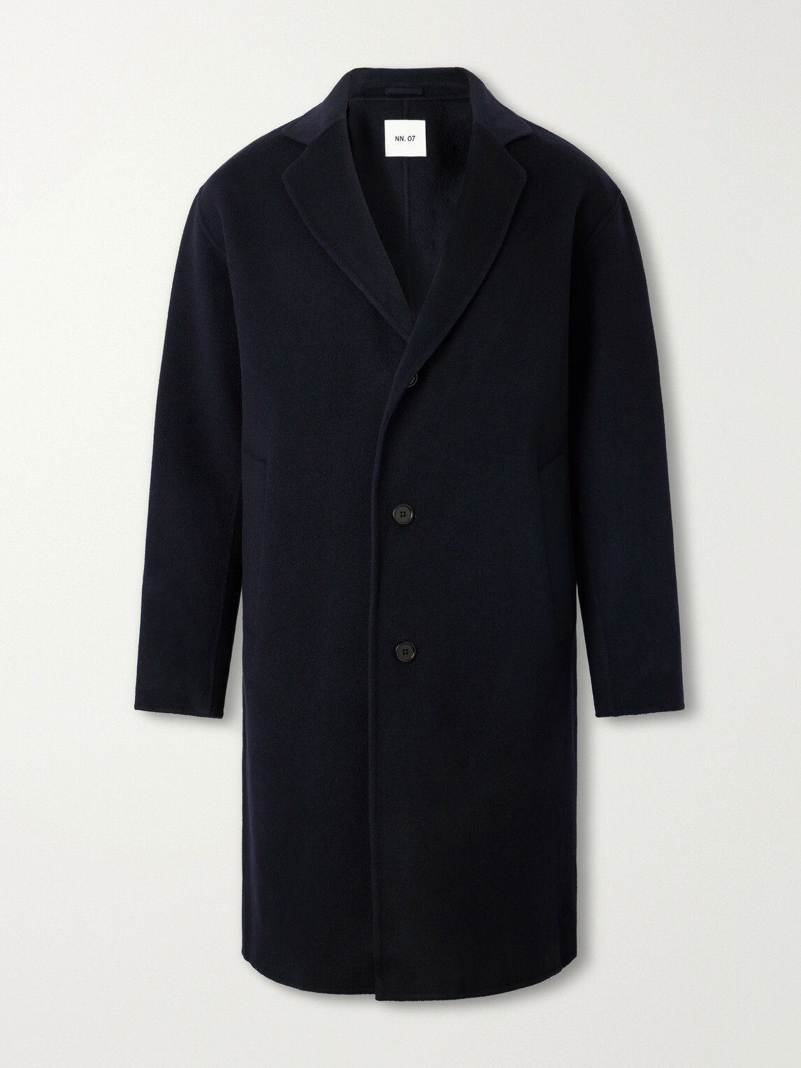 NN07 - Kendrick 8447 Brushed Woven Wool-Blend Coat - Blue