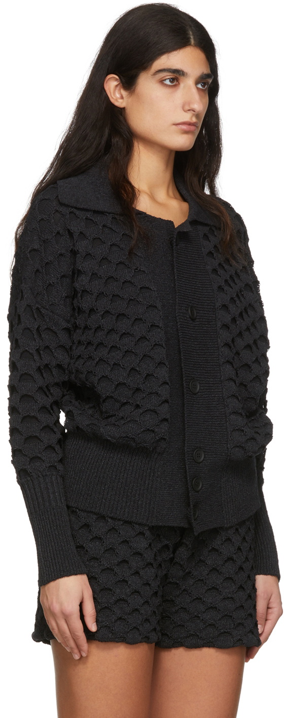 CFCL Black Oriel Paper Cardigan CFCL