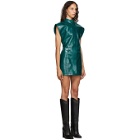 Mowalola Green Leather Vest Dress