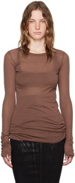 Rick Owens Brown Porterville Rib Long Sleeve T-Shirt