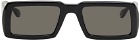 Études Black Form Rectangular Sunglasses