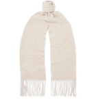 Acne Studios - Canada Skinny Fringed Mélange Wool Scarf - Beige