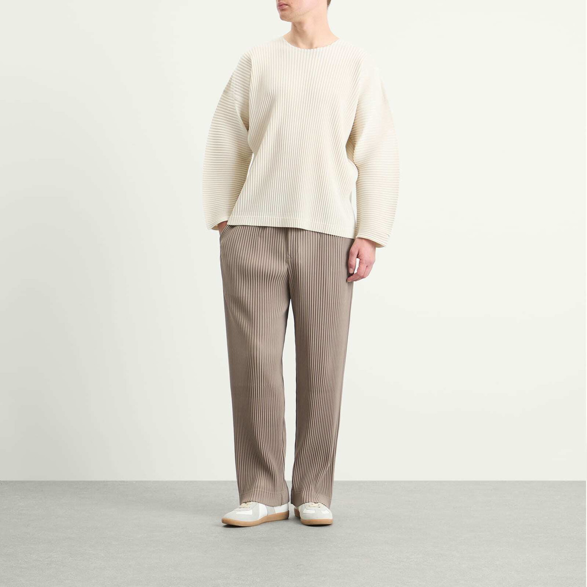 Homme Plissé Issey Miyake Men's Homme Plissé Curve Long Sleeve Top