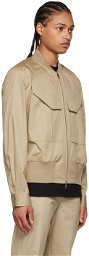 Neil Barrett Beige Cotton Bomber Jacket