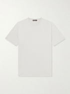 Loro Piana - Silk and Cotton-Blend Jersey T-Shirt - Gray