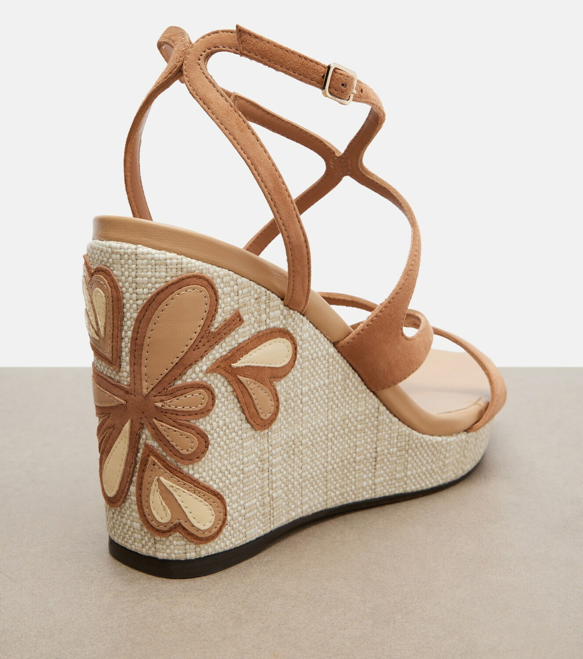 Jimmy Choo Ayla leather espadrille wedges