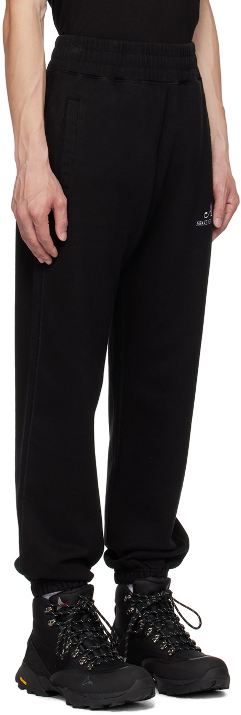 Awake NY Black Embroidered Sweatpants