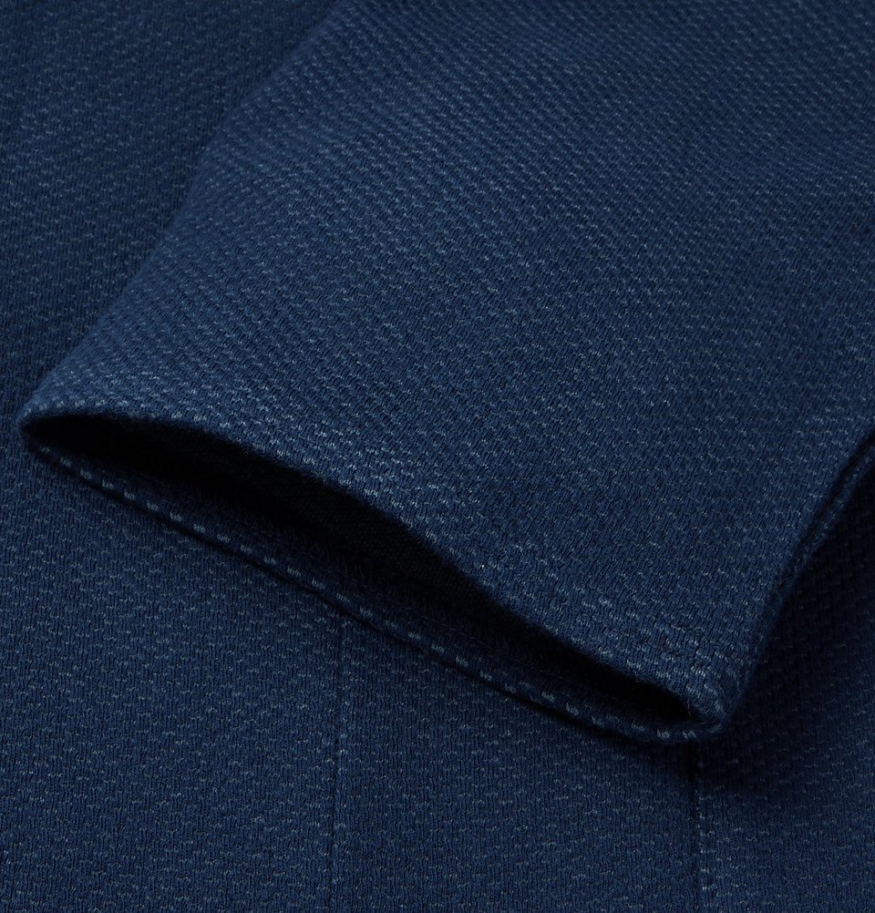 Hugo Boss - Waffle-Knit Cotton Robe - Men - Navy Hugo Boss