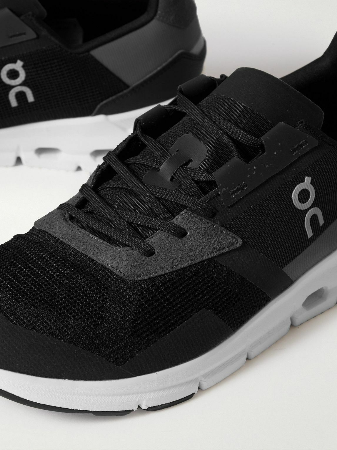 ON - Cloudrift Rubber-Trimmed Mesh Running Sneakers - Black On
