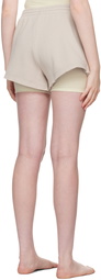 SKIMS Taupe Cotton Fleece Shorts