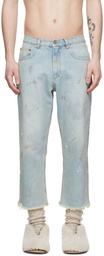 ERL Blue Smudged Jeans