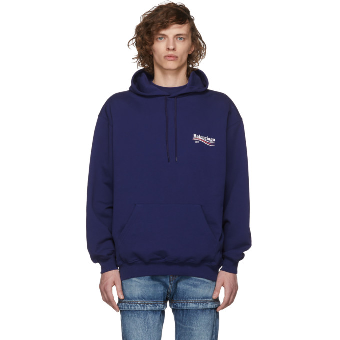 Balenciaga Purple Campaign Logo Hoodie Balenciaga