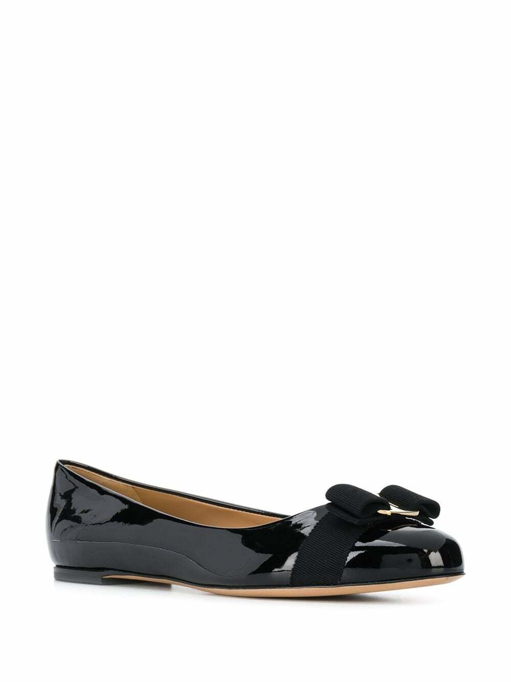 FERRAGAMO - Varina Patent Leather Ballet Flats Salvatore Ferragamo