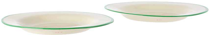 Laetitia Rouget Green & White 'Tell Me What You Really Want' Dessert Plate Set