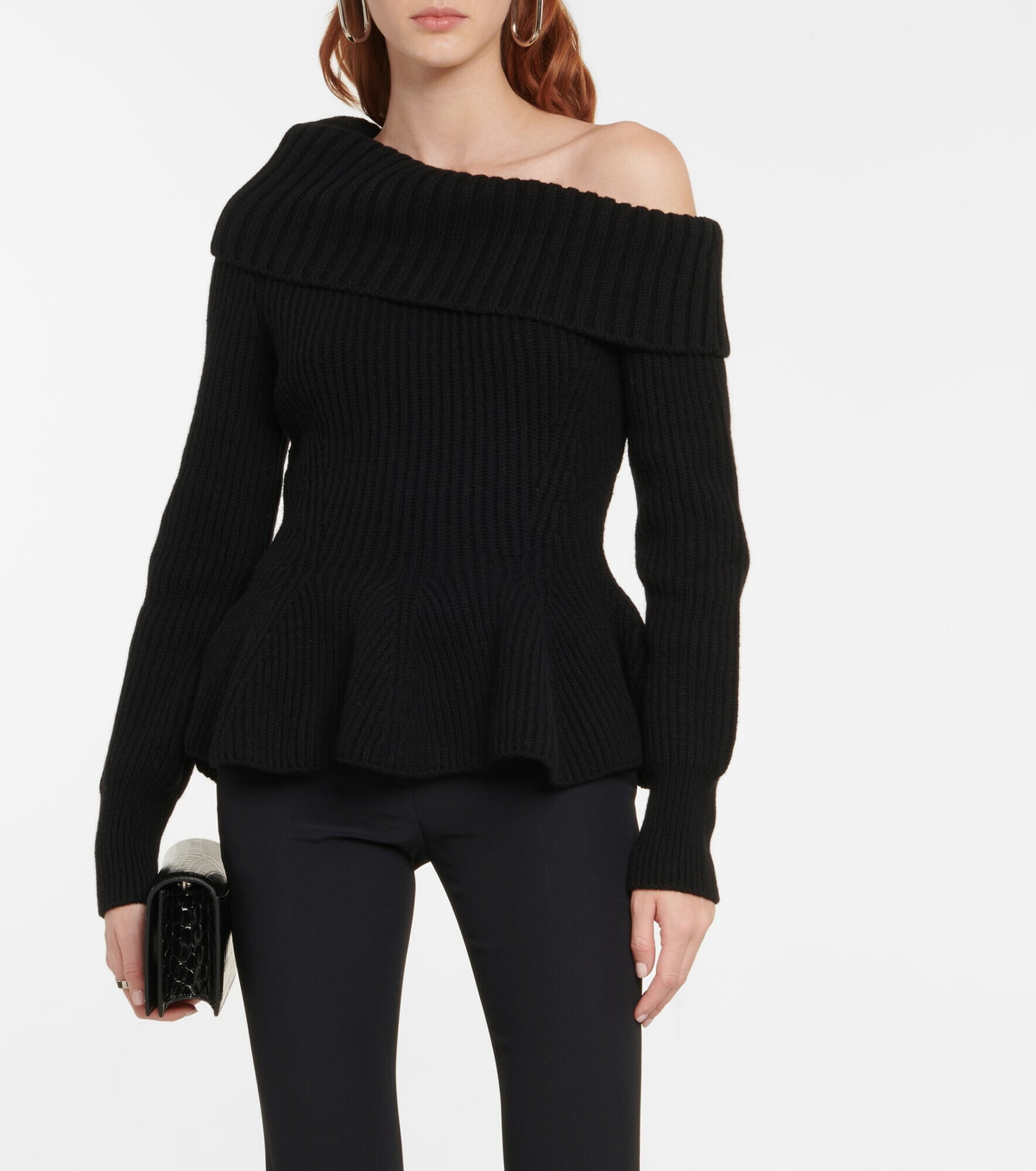 Alexander Mcqueen Women Black Wool Blend Sweater