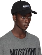 Moschino Black Embroidered Cap