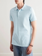 TOM FORD - Garment-Dyed Cotton-Piqué Polo Shirt - Blue